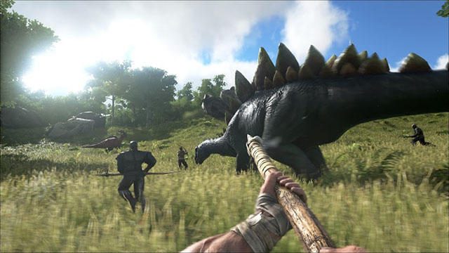 恐竜たちが闊歩する世界で自給自足のサバイバル!! PS4®『ARK: Survival Evolved』10月26日発売！