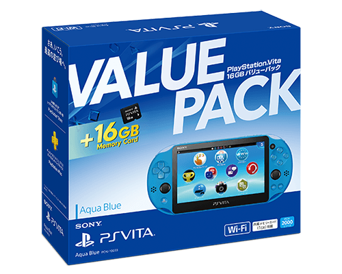 メモリーカード16GBが付いてお得！｢PlayStation®Vita 16GB